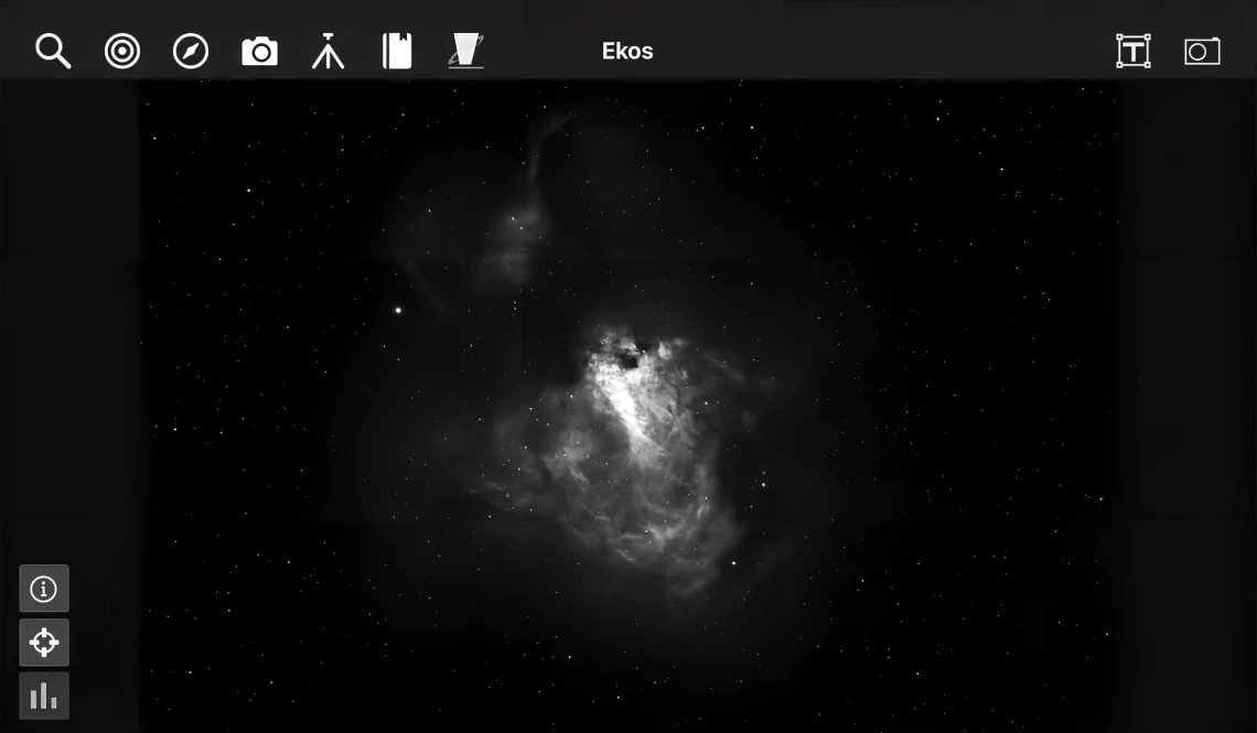 Live stacking result in StellarMate